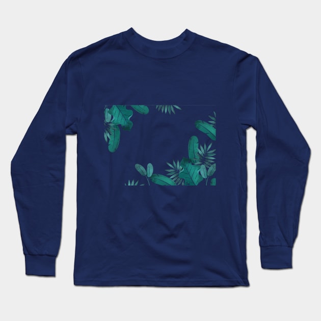 Leaf pattern Long Sleeve T-Shirt by King Tiger